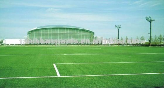 Erba artificiale da calcio con altezza del pelo di 32 mm con supporto CPP+LENO e rivestimento in lattice SBR