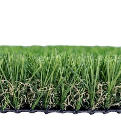 Erba paesaggistica artificiale bicolore verde personalizzata per scuole cortili e giardini