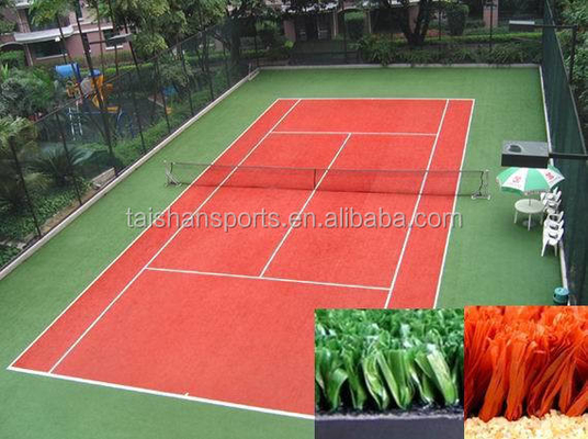 Materiale PE Calcio sintetico Piastra artificiale verde con tasso di cucitura 140 punti/m 50 mm Altezza del palo MOQ 1000mq