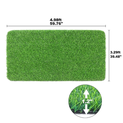 200 punti di sutura/M Materiale PE Non riempimento di erba artificiale 50mm 18000 Dtex Per calcio/sportivi di calcio