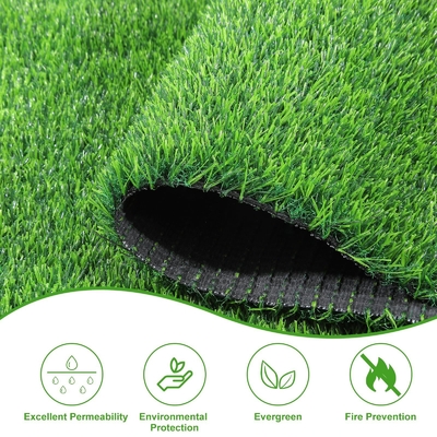 200 punti di sutura/M Materiale PE Non riempimento di erba artificiale 50mm 18000 Dtex Per calcio/sportivi di calcio