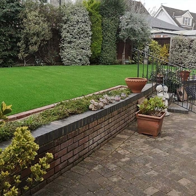 30 mm di erba artificiale senza riempitore 15000 Detx di erba verde artificiale con bassa manutenzione e alta durata