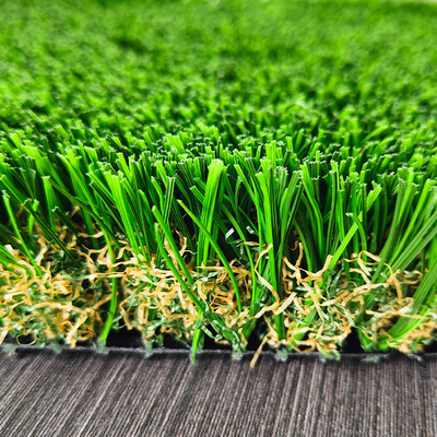 erba curva retta seta mista 16200 Dtex paesaggio erba artificiale per il tempo libero e la decorazione con altezza di 45 mm