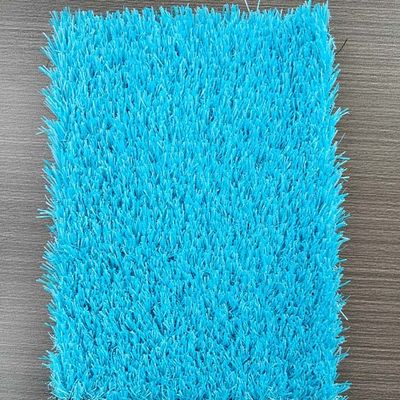 25 mm altezza di pila anti-statico resistente ai raggi UV erba artificiale con superficie blu personalizzabile