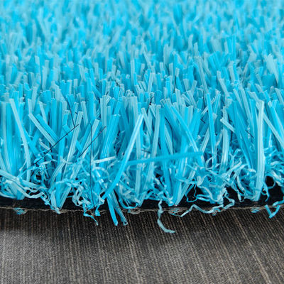 25 mm altezza di pila anti-statico resistente ai raggi UV erba artificiale con superficie blu personalizzabile