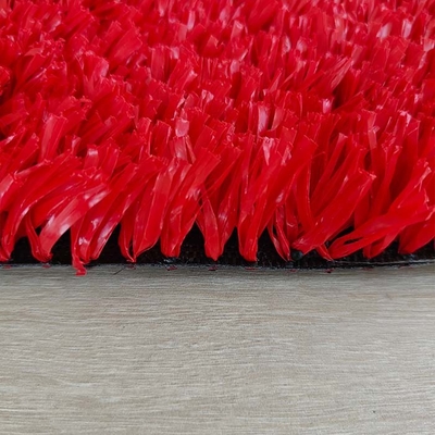 25mm Rosso Artificiale Fake Tennis Grass Low Maintenance Multi Functional Astro Turf Per Sport Tennis E Altre Attività