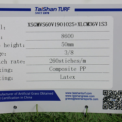 50 mm Paesaggio erba artificiale 8600 Dtex Fornitore di erba sintetica per paesaggio