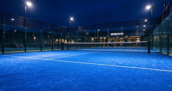 Erba sintetica per padel certificata FEP, altezza ciuffo 12 mm, alta densità, per campi professionali