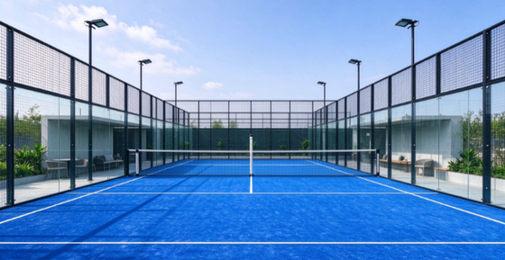 Erba sintetica per padel certificata FEP, altezza ciuffo 12 mm, alta densità, per campi professionali