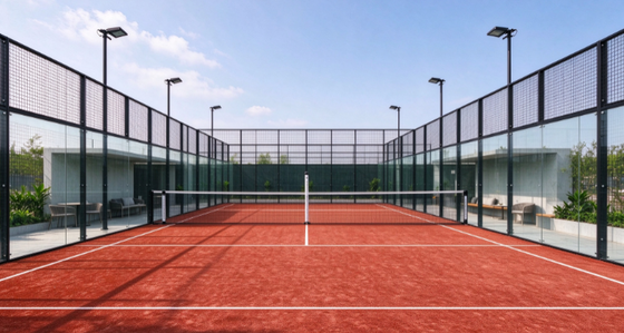 FEP certificato 12 mm altezza del palo mattoni rosso colore padel erba artificiale per campi da padel professionisti