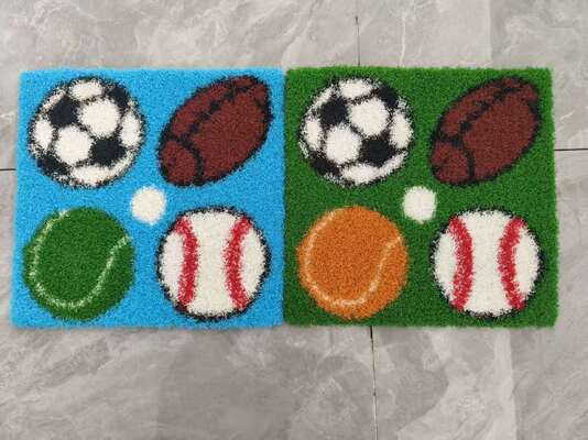 Prato Artificial Raffigurato Prato Sintetico 40mm Calcio Turf Loghi Personalizzati