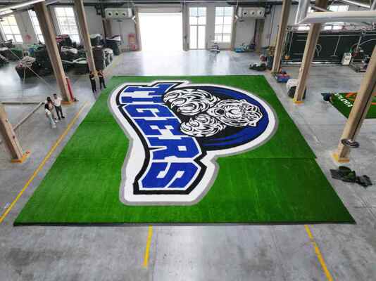 Prato Artificial Raffigurato Prato Sintetico 40mm Calcio Turf Loghi Personalizzati