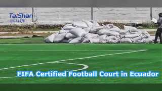 Campo da calcio certificato FIFA recentemente installato nelle Isole Galápagos dell'Ecuador